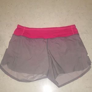 Lululemon grey striped shorts